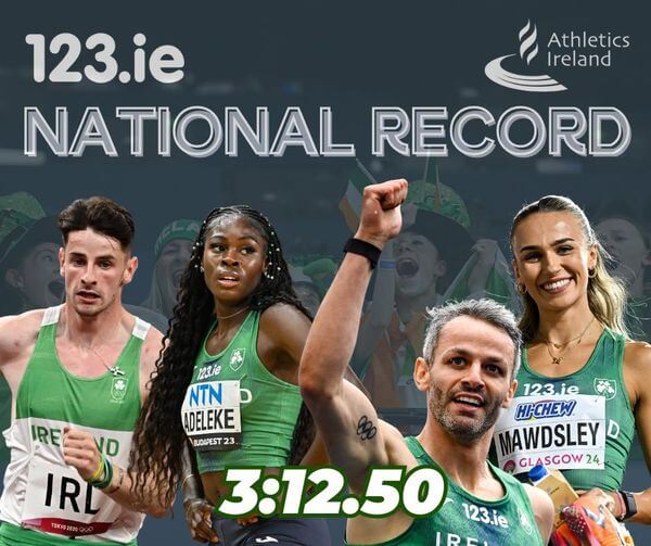 irish mixeds 4x400m record world relay championships 2024